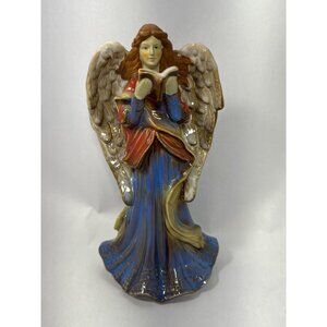 Vintage Ceramic Angel Of Peace hand painted Statue Figurine With Dove Of Peace 1